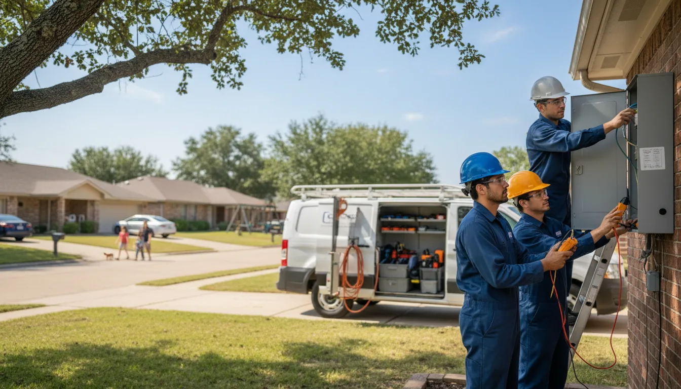 Certified electrician providing emergency electrical services in Groom, TX